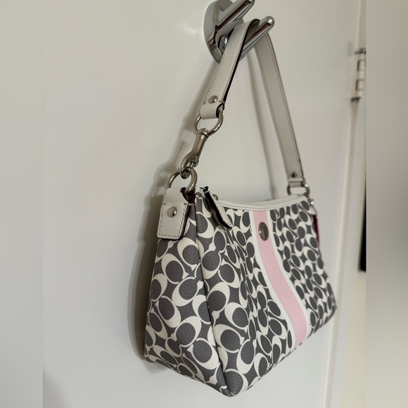 Coach Heritage Pink Stripe Mini Purse - Picture 5 of 11